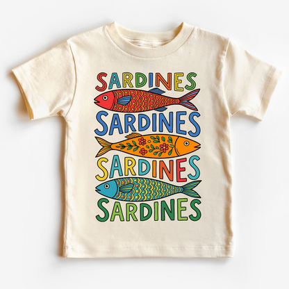 Colorful Sardines Pattern Kids Graphic T-Shirt