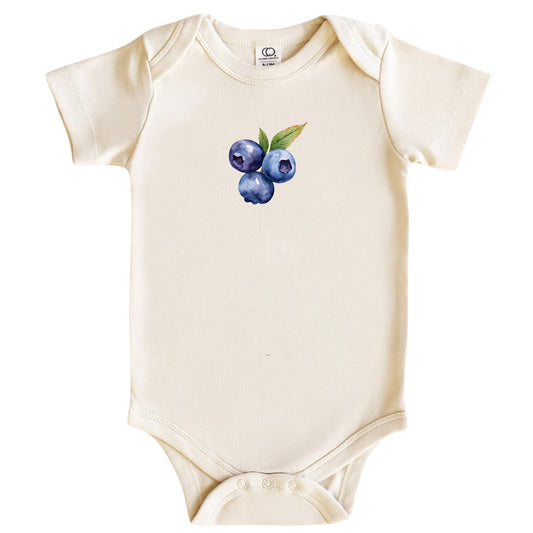 Watercolor Blueberries Baby Bodysuit