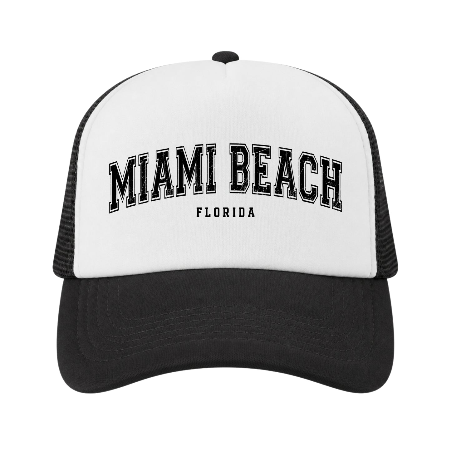 Miami Beach Trucker Hat for Kids & Adults, Miami Beach Florida Vacation, Souvenir Gifts