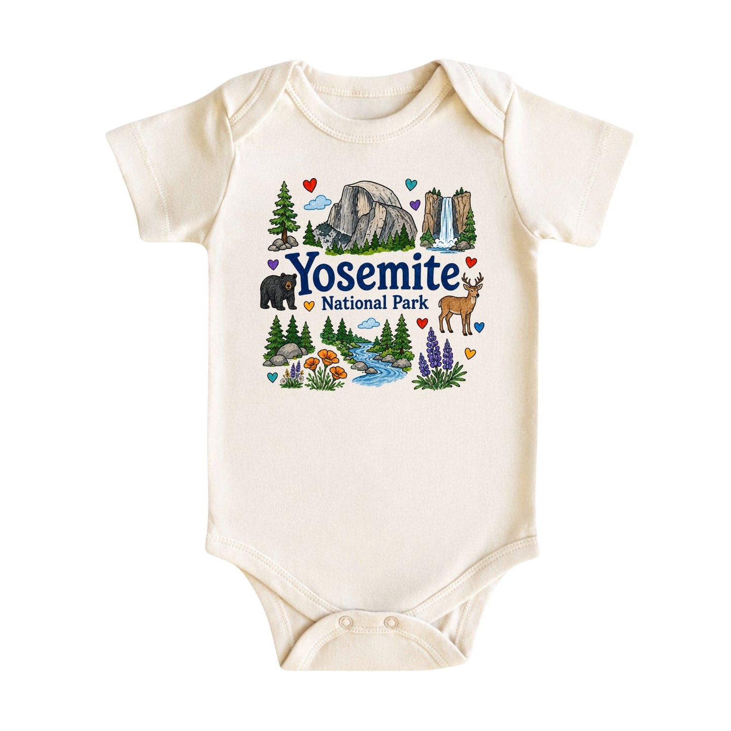 Yosemite National Park Baby Bodysuit for Boys Girls