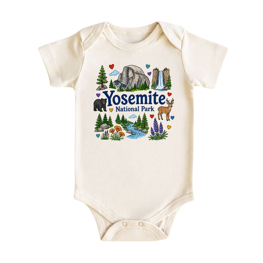 Yosemite National Park Baby Bodysuit for Boys Girls