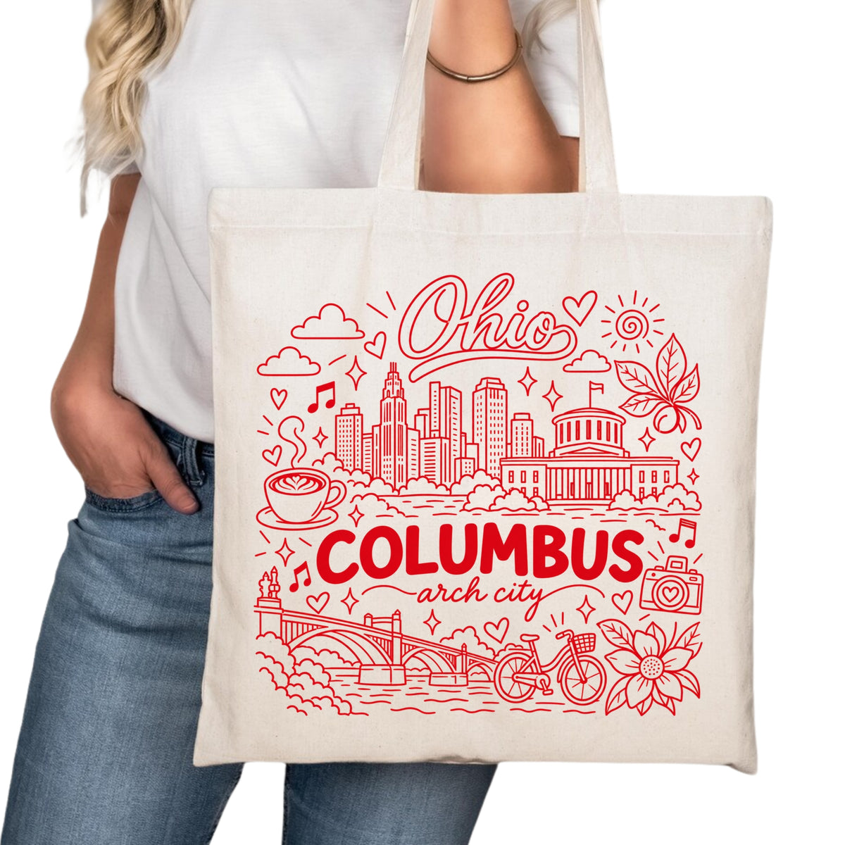 Columbus Symbols Tote Bag