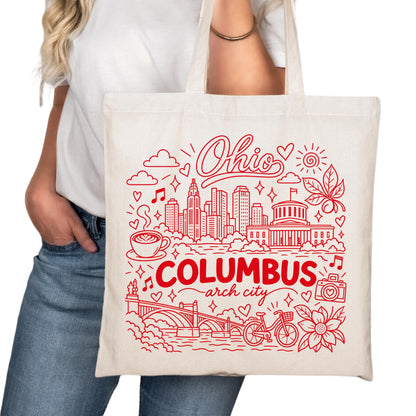 Columbus Symbols Tote Bag