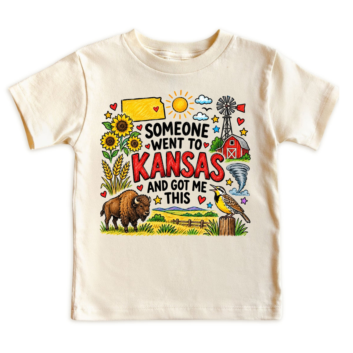 Kansas Tee for Boys Girls