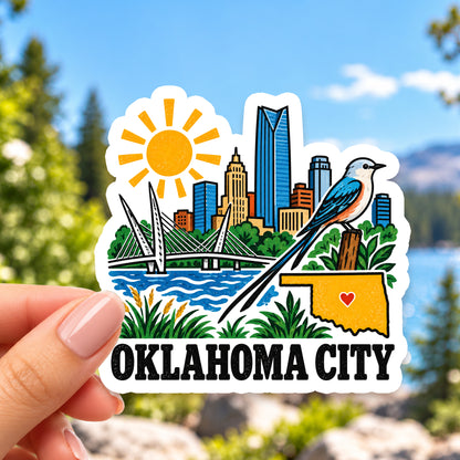 Oklahoma City Retro Sticker