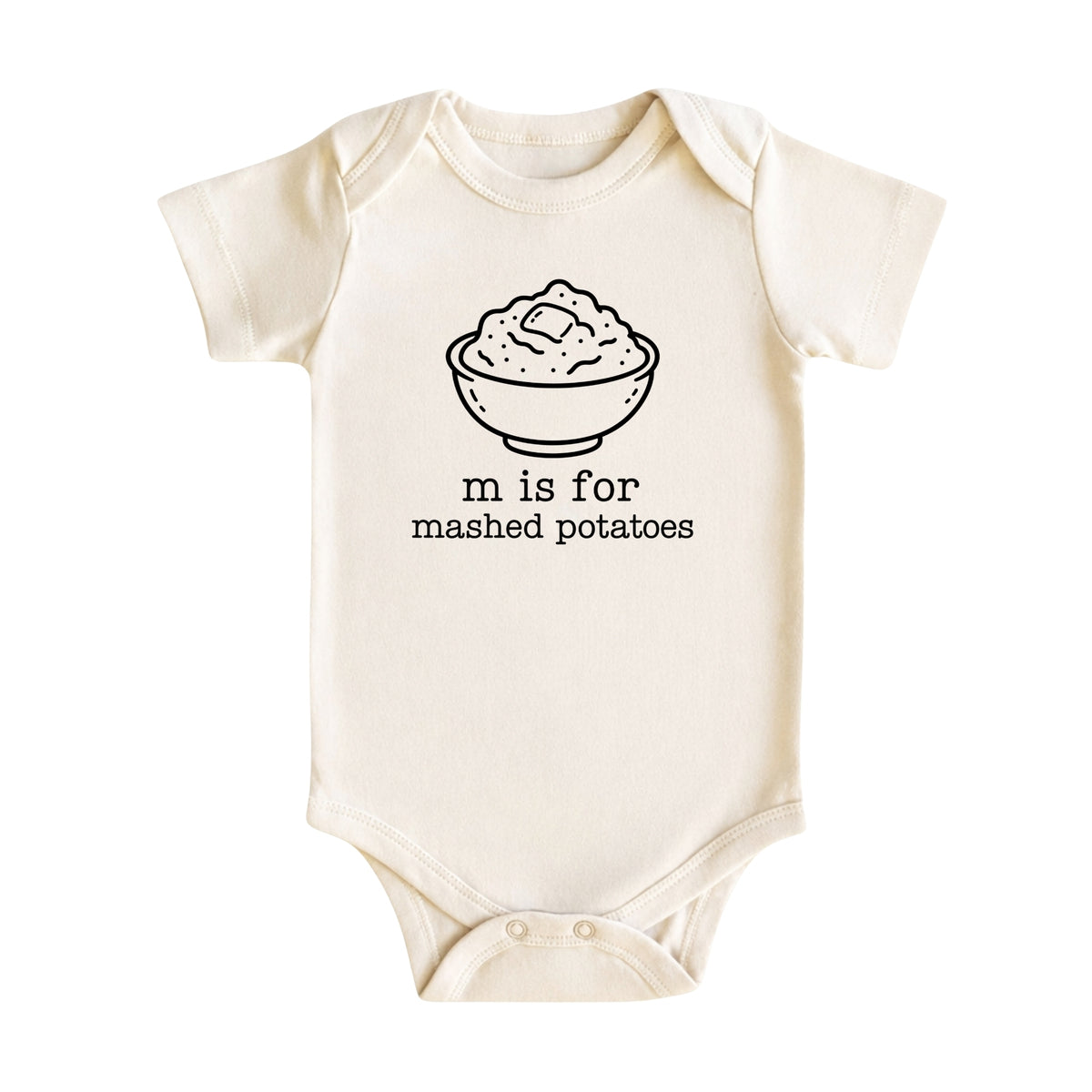 M Is for Mashed Potatoes Baby Bodysuit