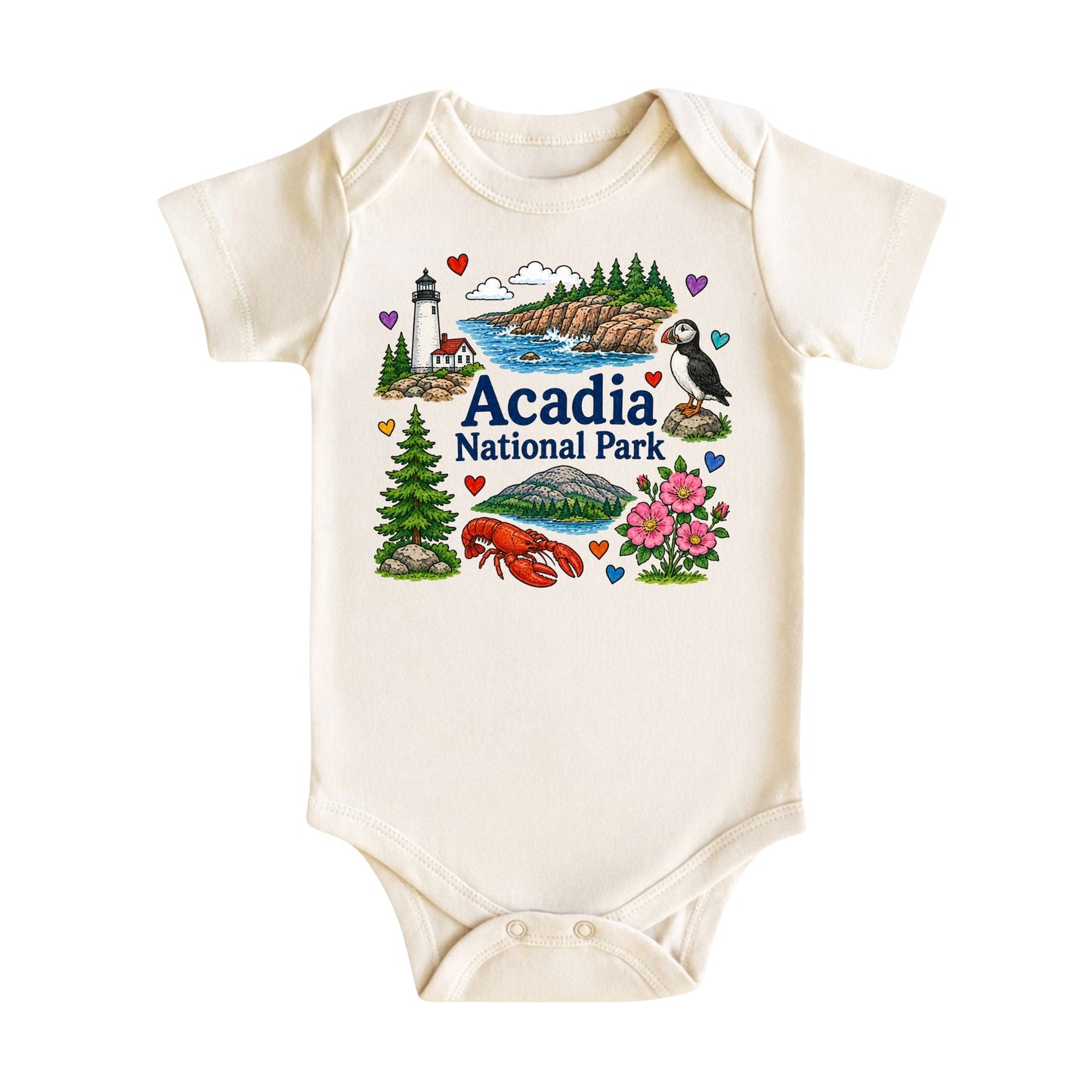 Acadia National Park Baby Bodysuit for Boys Girls