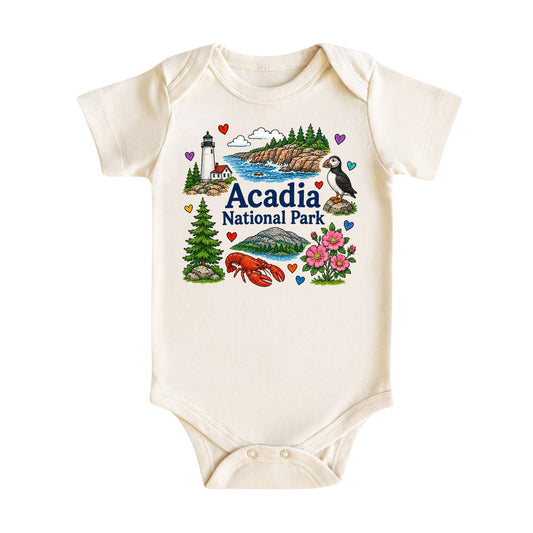 Acadia National Park Baby Bodysuit for Boys Girls
