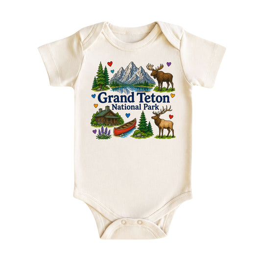 Grand Teton National Park Baby Bodysuit for Boys Girls