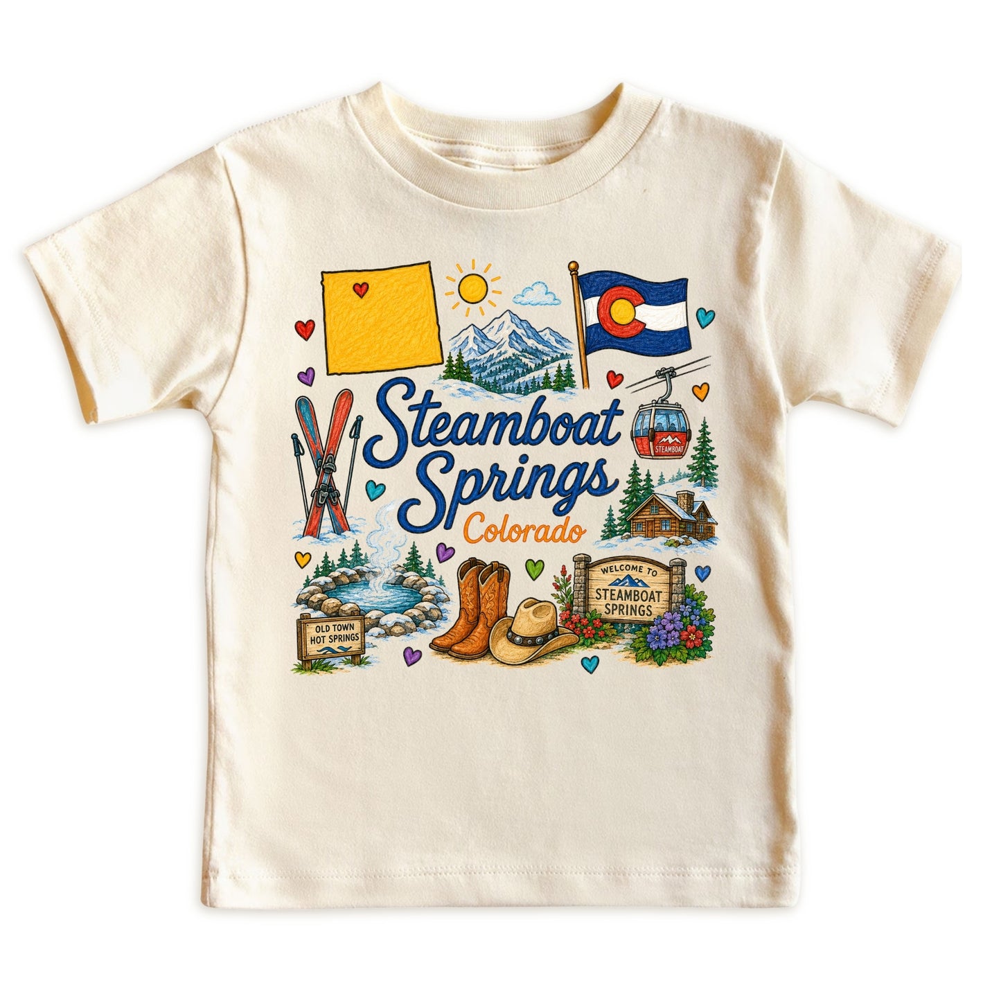 Steamboat Springs Colorado Kids T-Shirt
