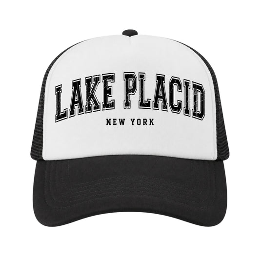 Lake Placid Trucker Hat for Kids & Adults, Lake Placid New York Vacation, Souvenir Gifts