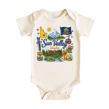 Sun Valley Idaho Baby Bodysuit for Boys Girls