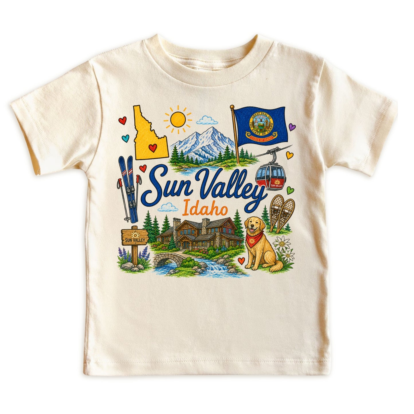 Sun Valley Idaho Baby Bodysuit for Boys Girls