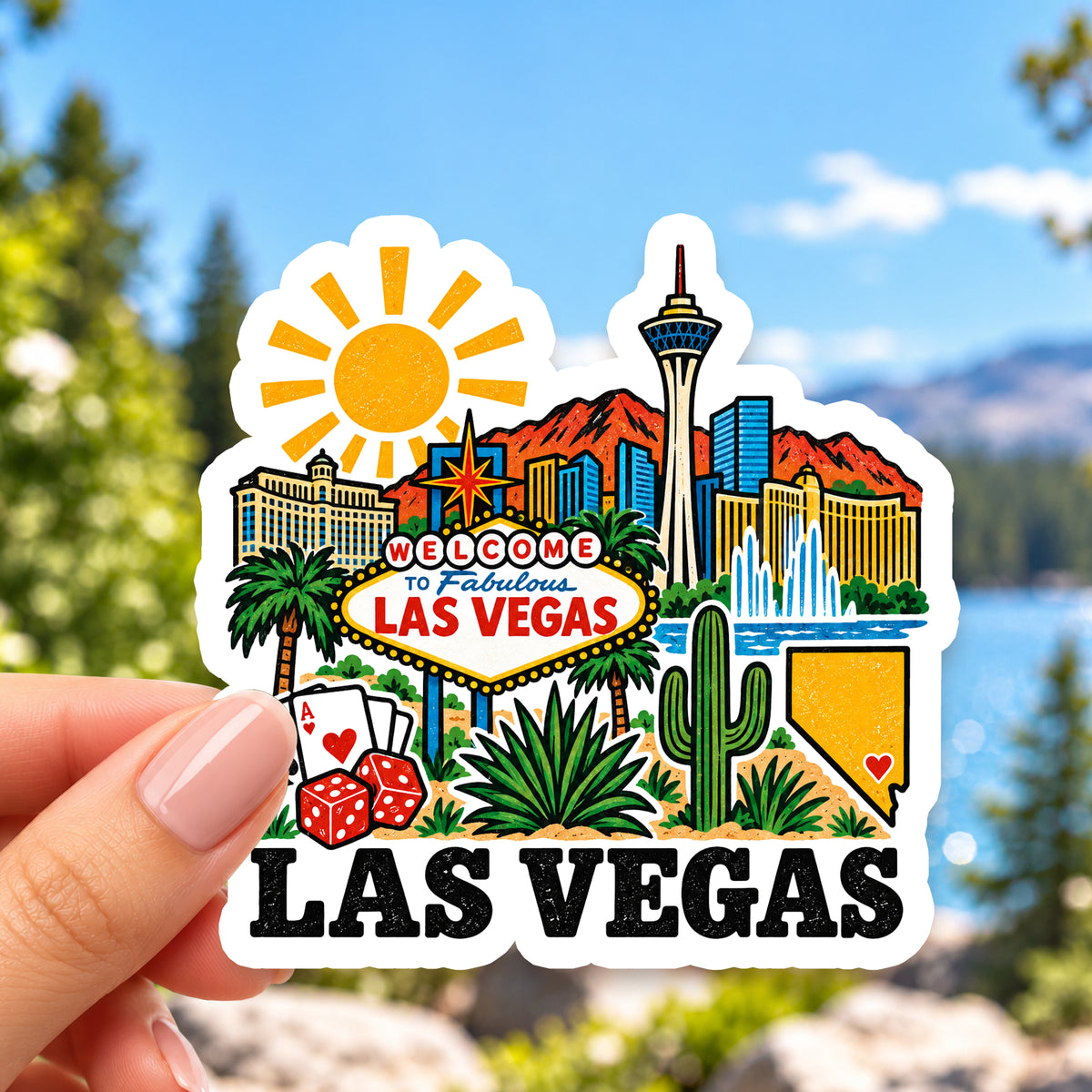 Las Vegas Retro Sticker