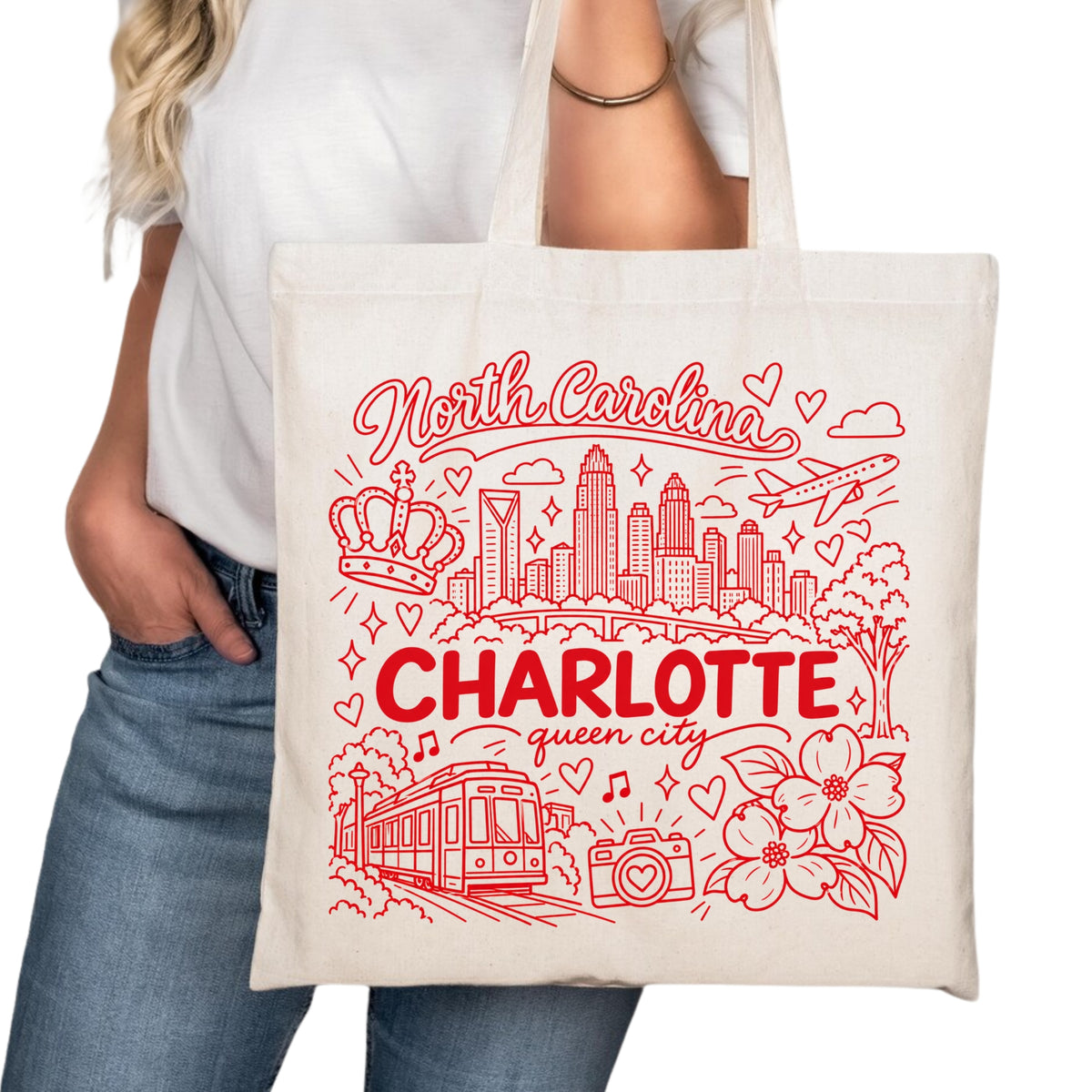 Charlotte Symbols Tote Bag
