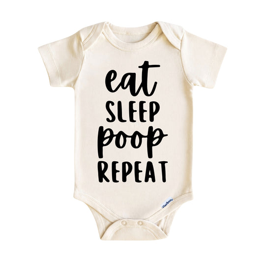 Eat Sleep Poop Repeat ONESIE ®, Baby Bodysuit for Boys Girls