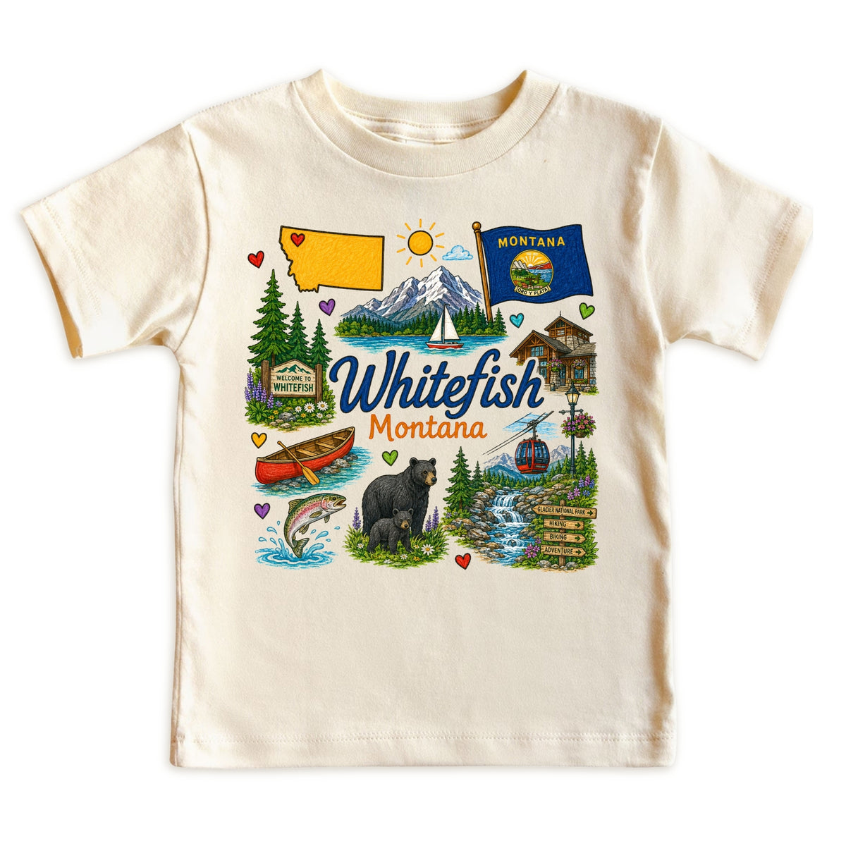Whitefish Montana Kids T-Shirt