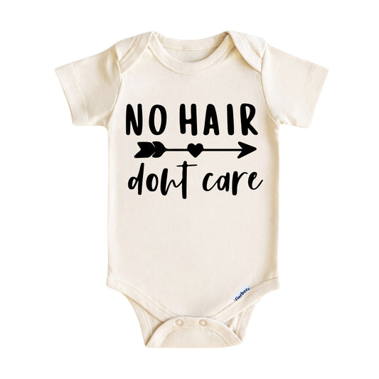 No Hair Don’t Care ONESIE ®, Baby Bodysuit for Boys Girls