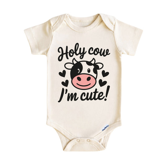 Holy Cow I’m Cute ONESIE ®, Baby Bodysuit for Boys Girls