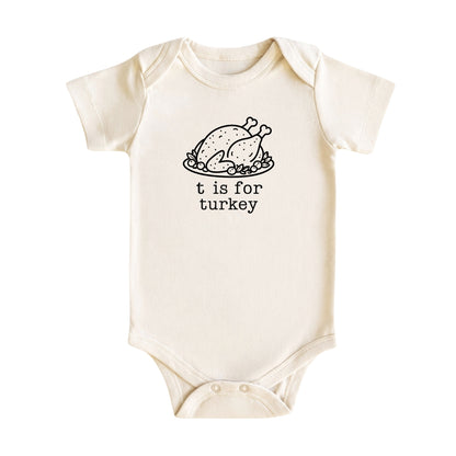 T Is for Turkey Baby Bodysuit