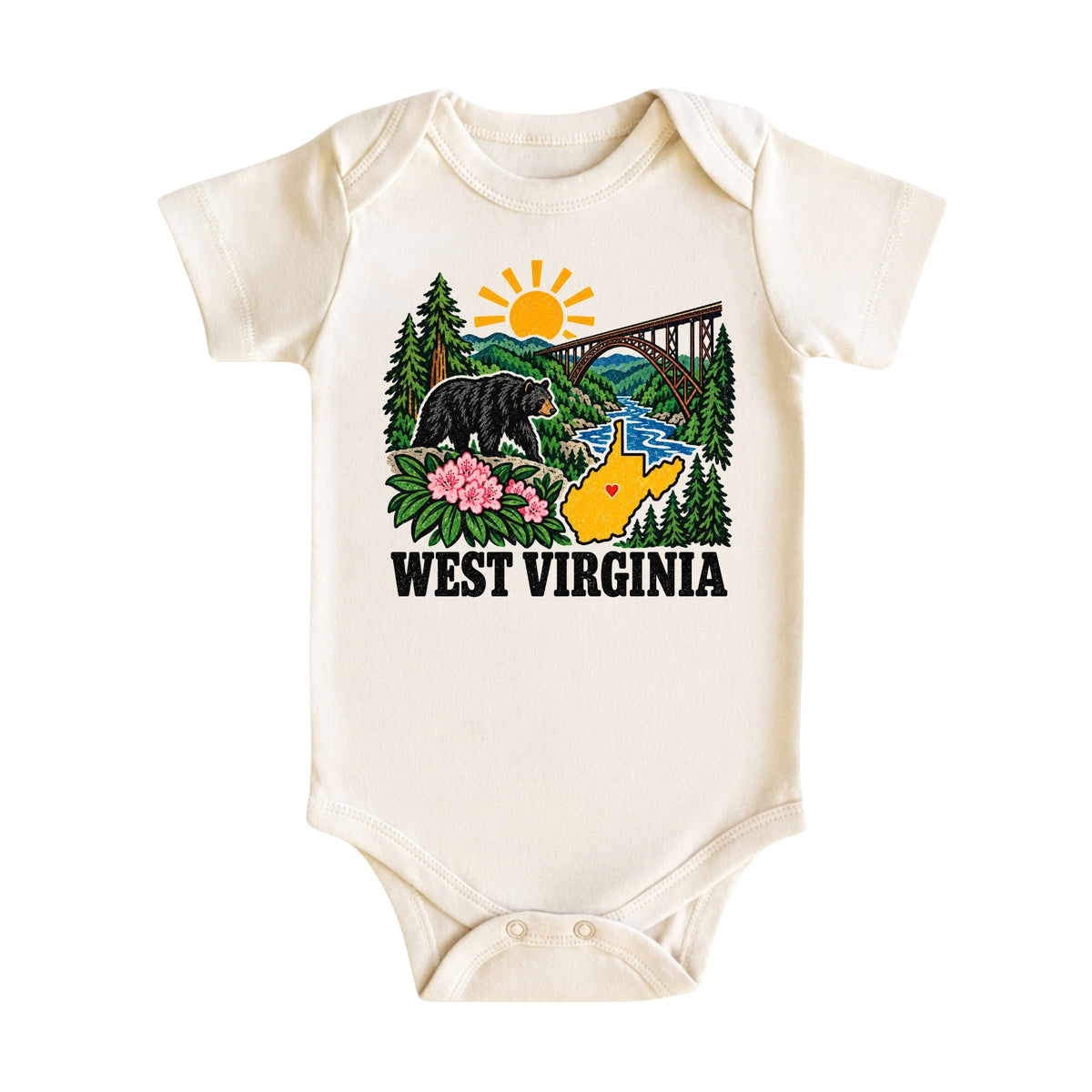 West Virginia Baby Bodysuit