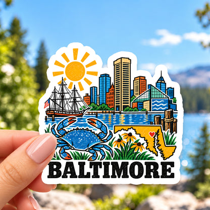 Baltimore Retro Sticker