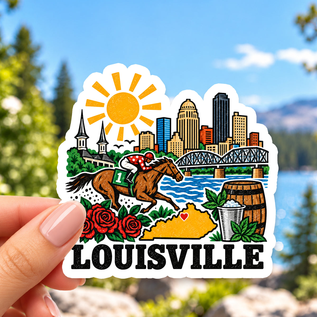 Louisville Retro Sticker