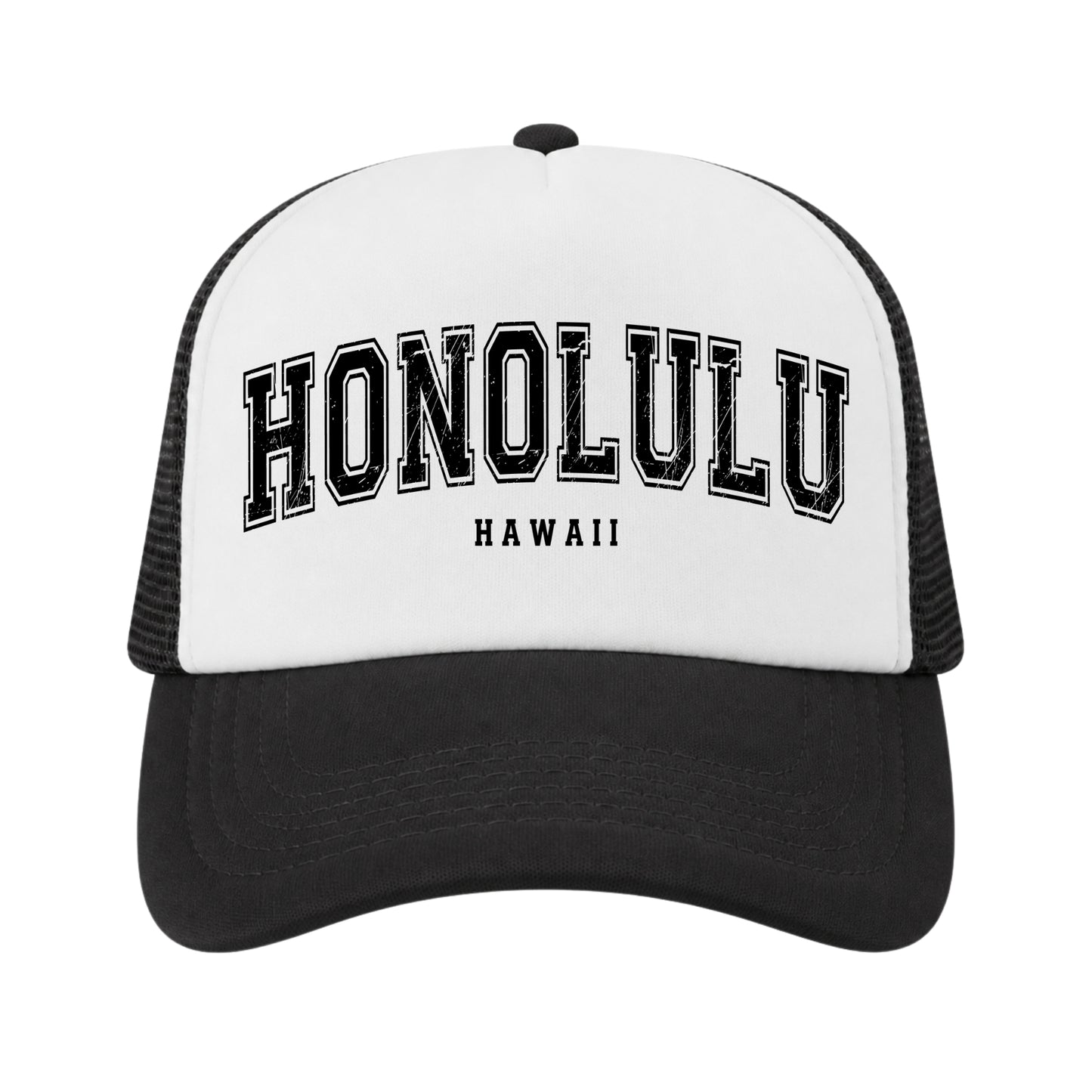 Honolulu Trucker Hat for Kids & Adults, Honolulu Hawaii Vacation, Souvenir Gifts