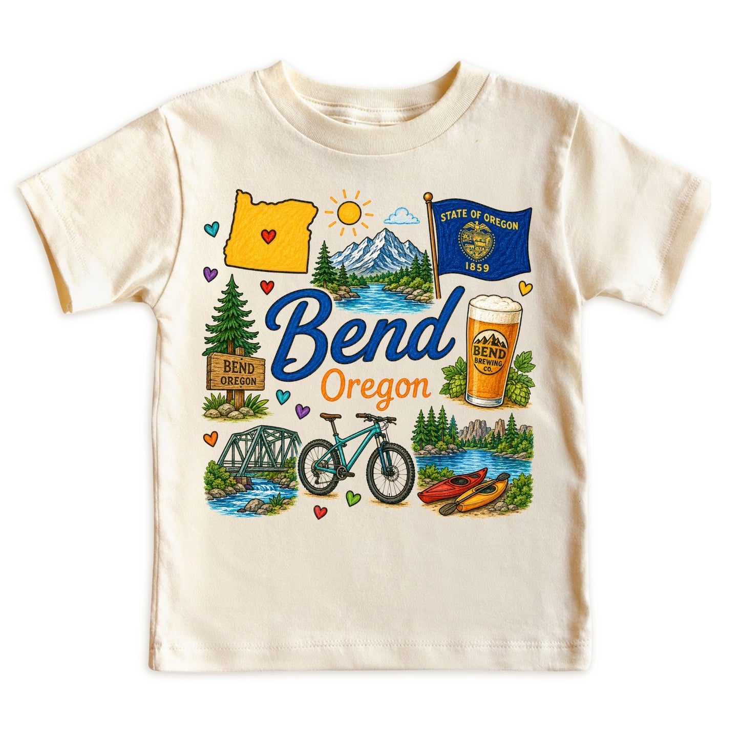 Bend Oregon Baby Bodysuit for Boys Girls
