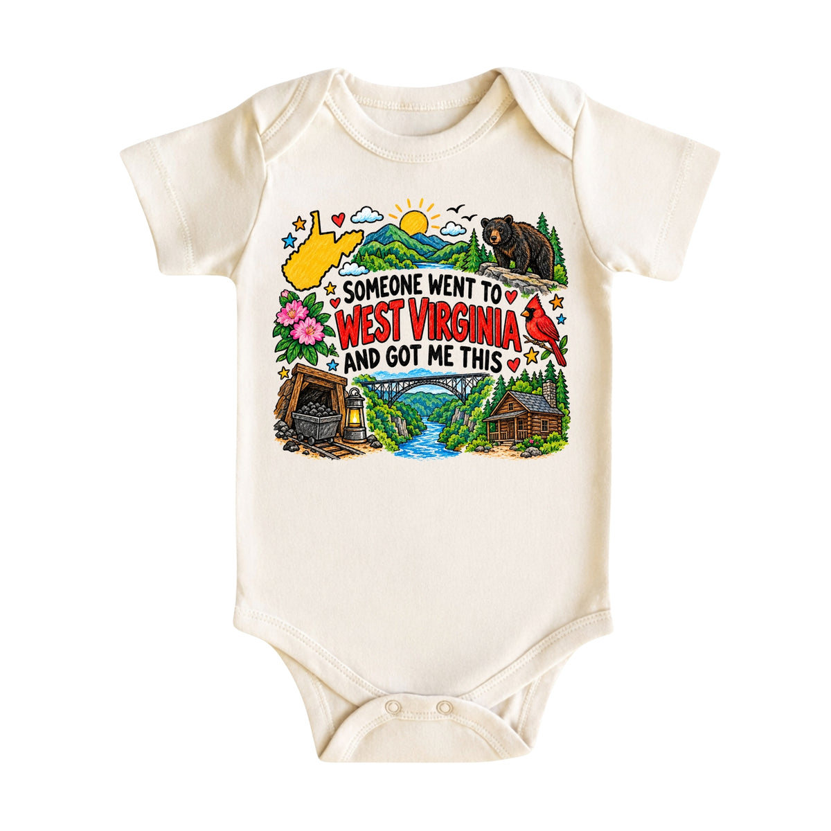 West Virginia Kids Souvenir Tee