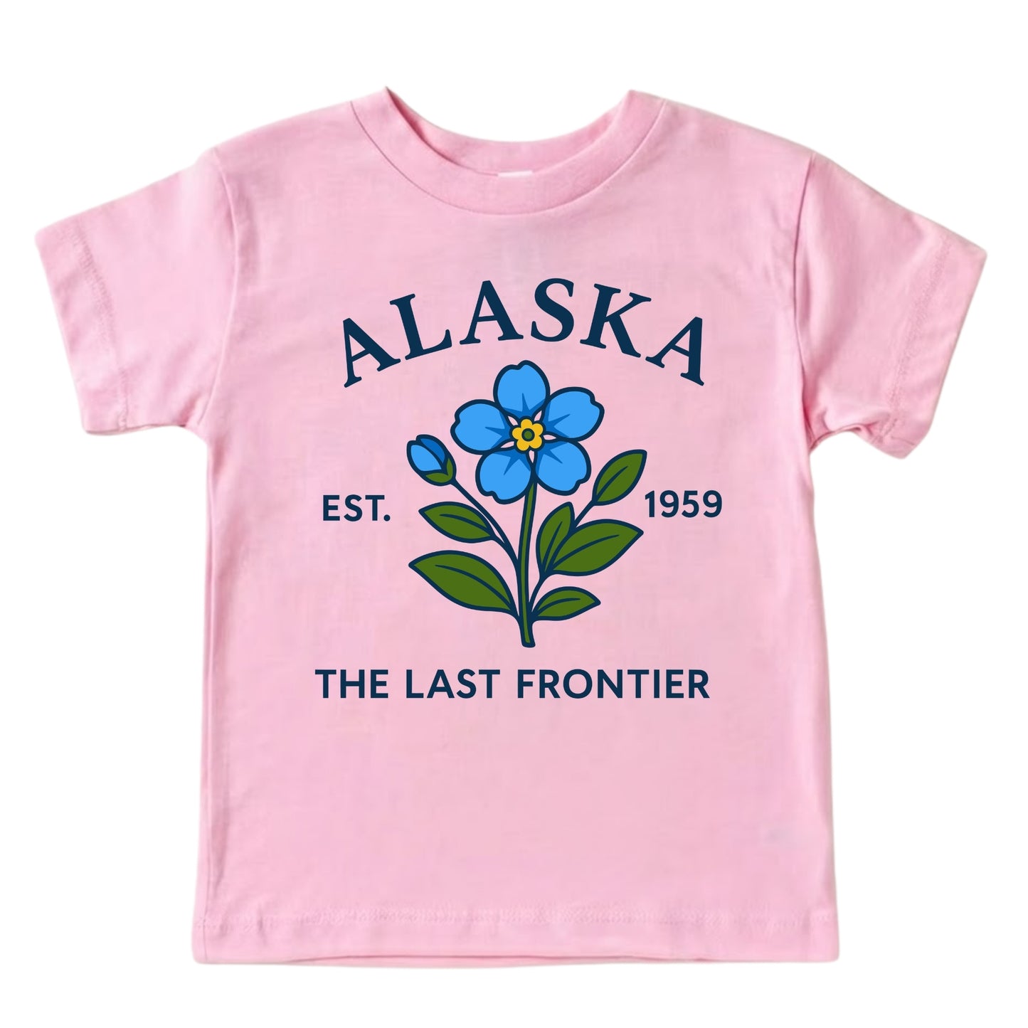 Alaska Forget-Me-Not Flower Kids T-Shirt