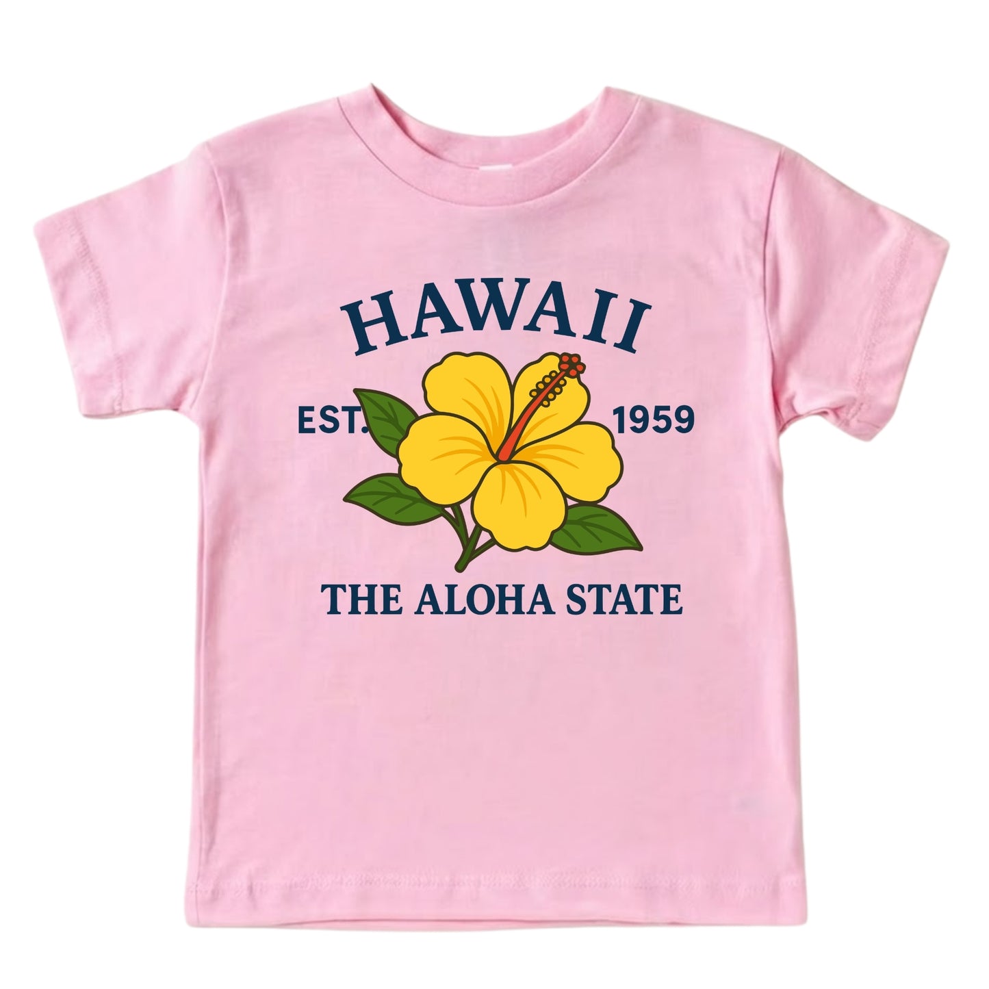 Hawaii Yellow Hibiscus Flower Kids T-Shirt