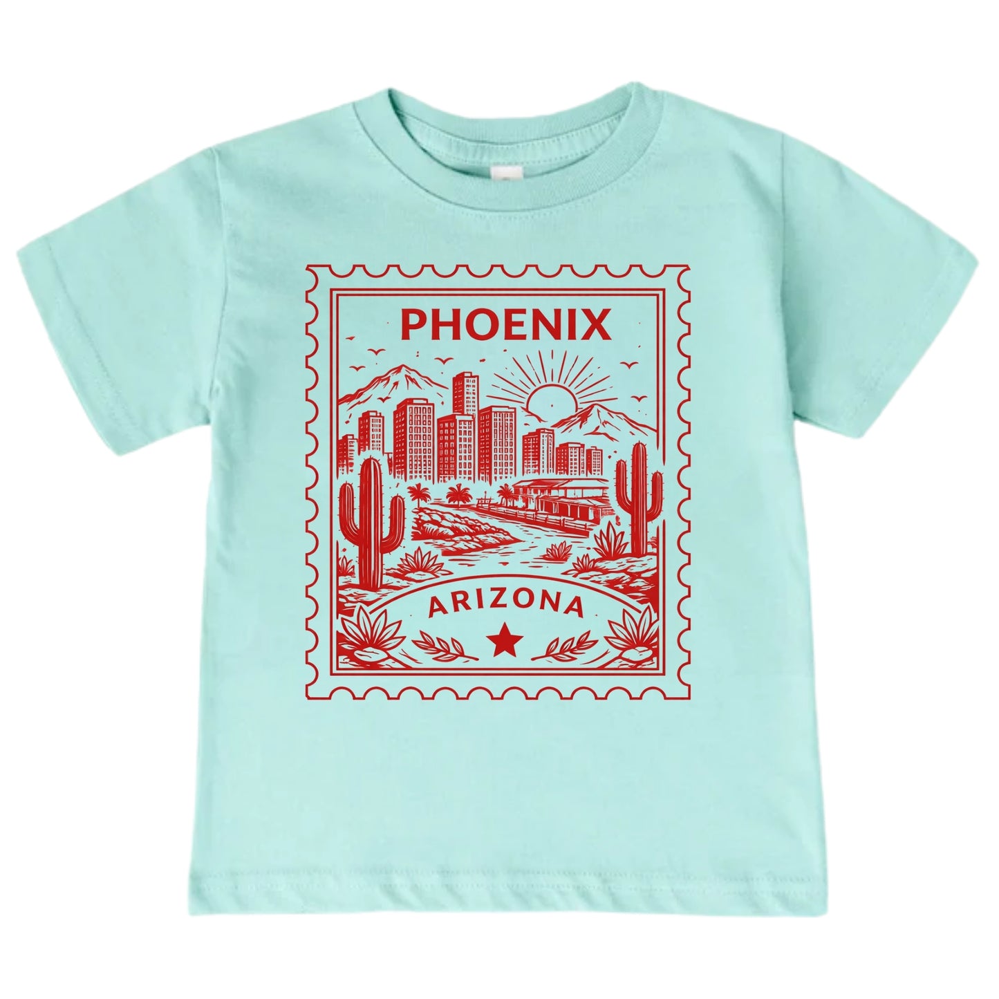 Phoenix Arizona Kids Vintage Postage Stamp T-Shirt
