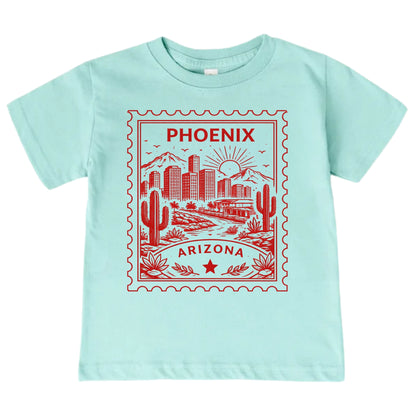 Phoenix Arizona Kids Vintage Postage Stamp T-Shirt