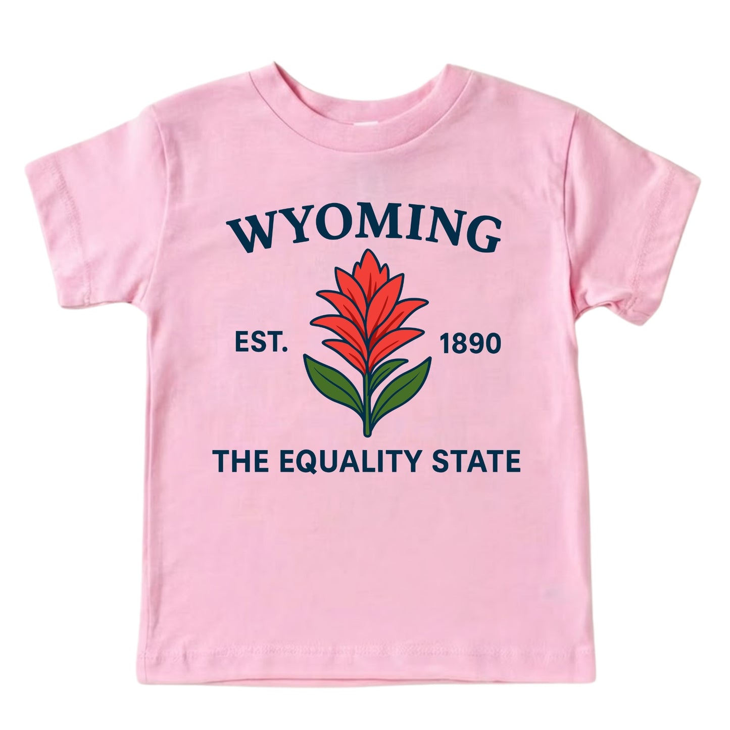 Wyoming Indian Paintbrush Floral Kids T-Shirt