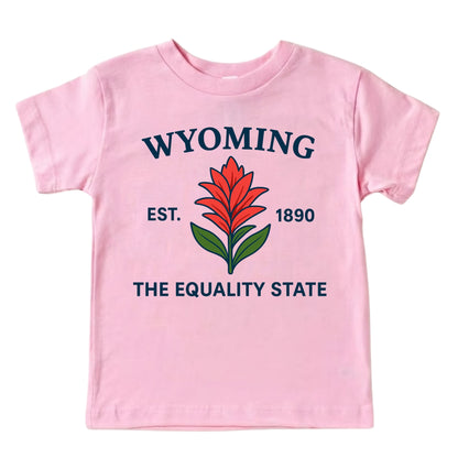 Wyoming Indian Paintbrush Floral Kids T-Shirt