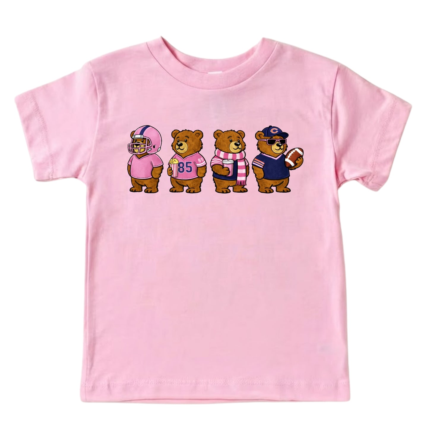 Pink Chicago Football Bear Baby Onesie ®