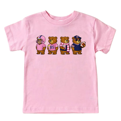 Pink Chicago Football Bear Baby Onesie ®