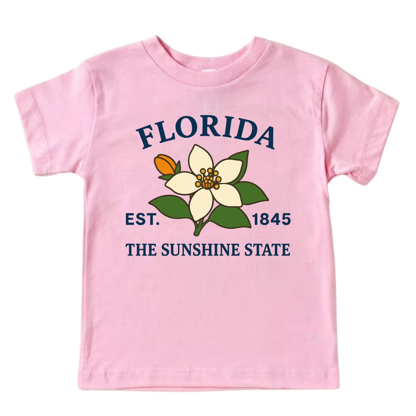 Florida Orange Blossom Flower Kids T-Shirt