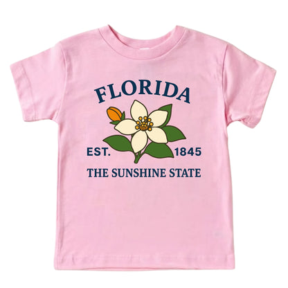 Florida Orange Blossom Flower Kids T-Shirt