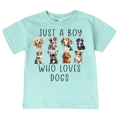 Just A Boy Who Loves Dogs Shirt