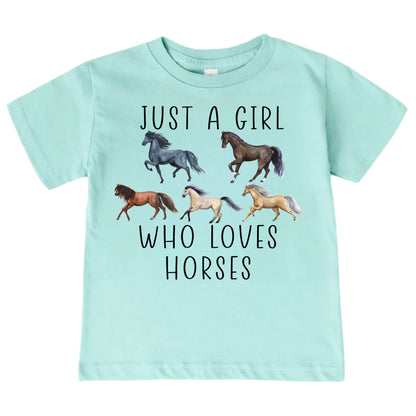 Just A Girl Who Loves Horses Shirt