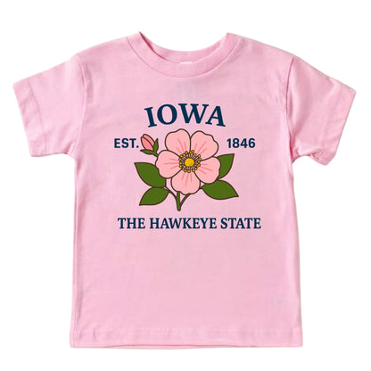 Iowa Wild Prairie Rose Kids T-Shirt