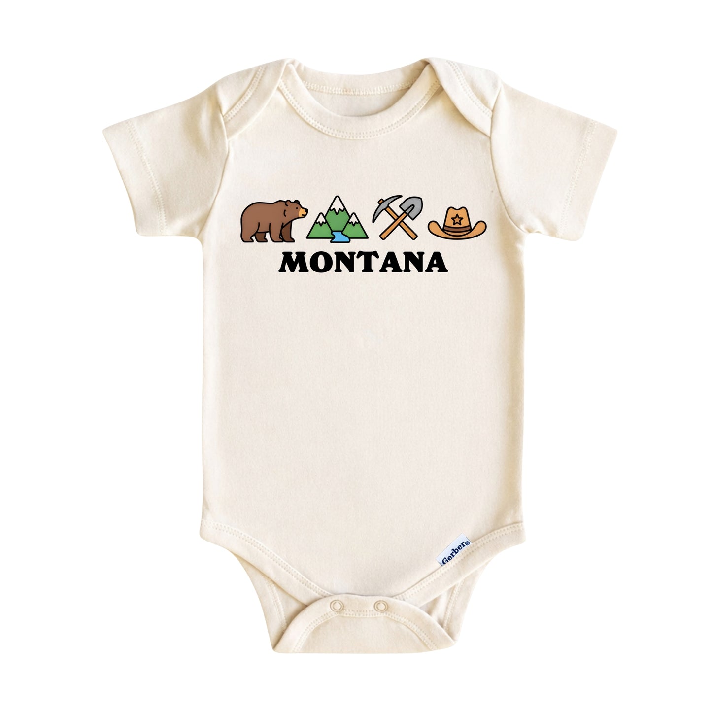 Montana Baby Onesie ®, Treasure State Baby Bodysuit for Boys Girls