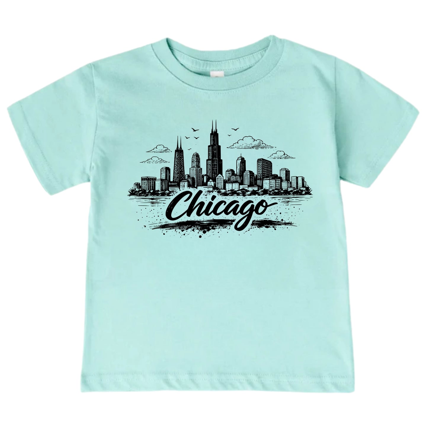 Chicago Kids Skyline T-Shirt - City Souvenir Toddler Tee