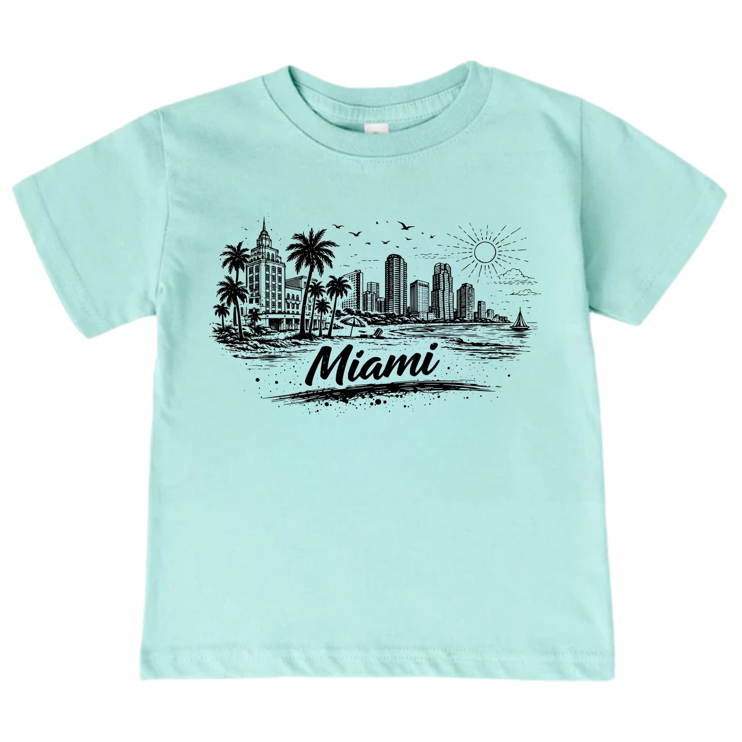 Miami Kids Skyline T-Shirt - City Souvenir Toddler Tee