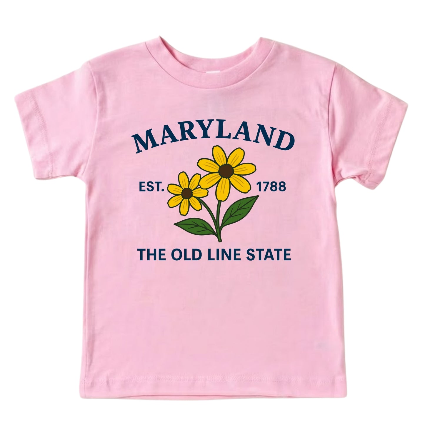 Maryland Black-Eyed Susan Floral Kids T-Shirt