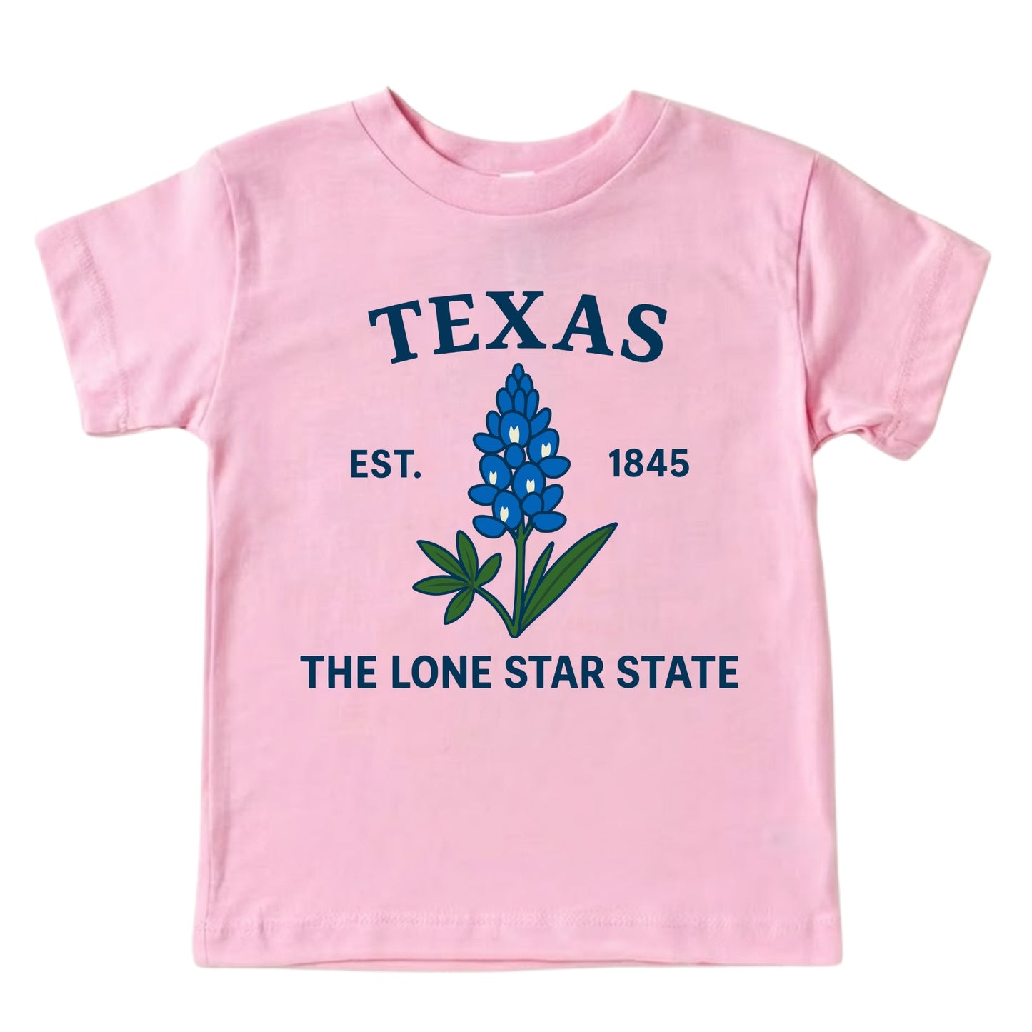 Texas Bluebonnet Floral Kids T-Shirt