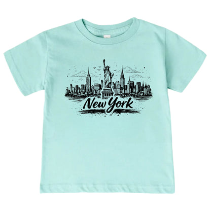 New York Kids Skyline T-Shirt - City Souvenir Toddler Tee