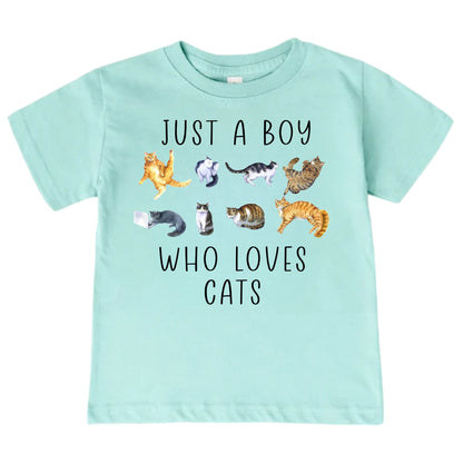 Just A Boy Who Loves Cats Shirt